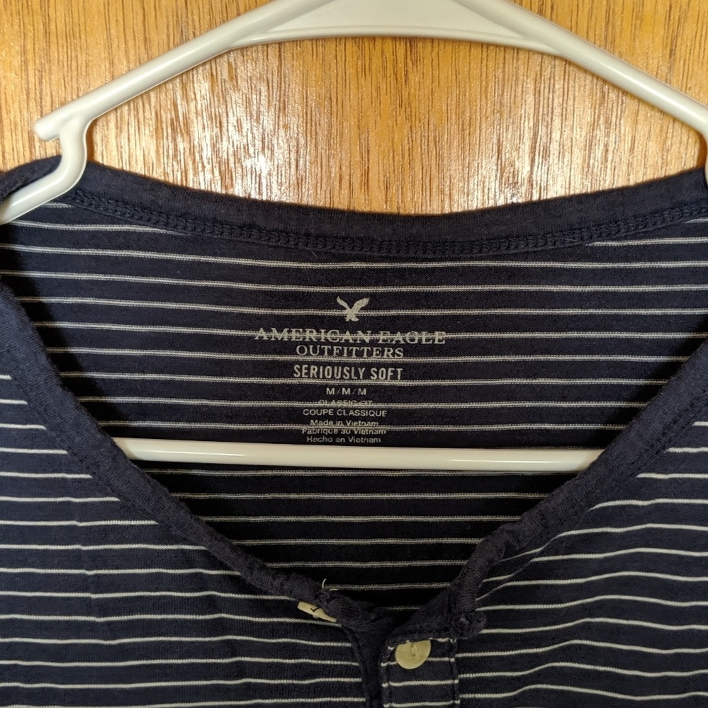 American Eagle Striped Henley - Picture 4 of 4